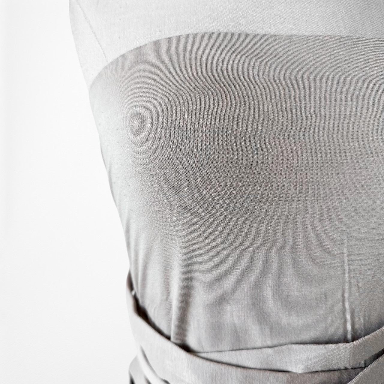 Fashion Nova Beige Nude Strapless Knit Bodycon Knee Length Dress Size S/M