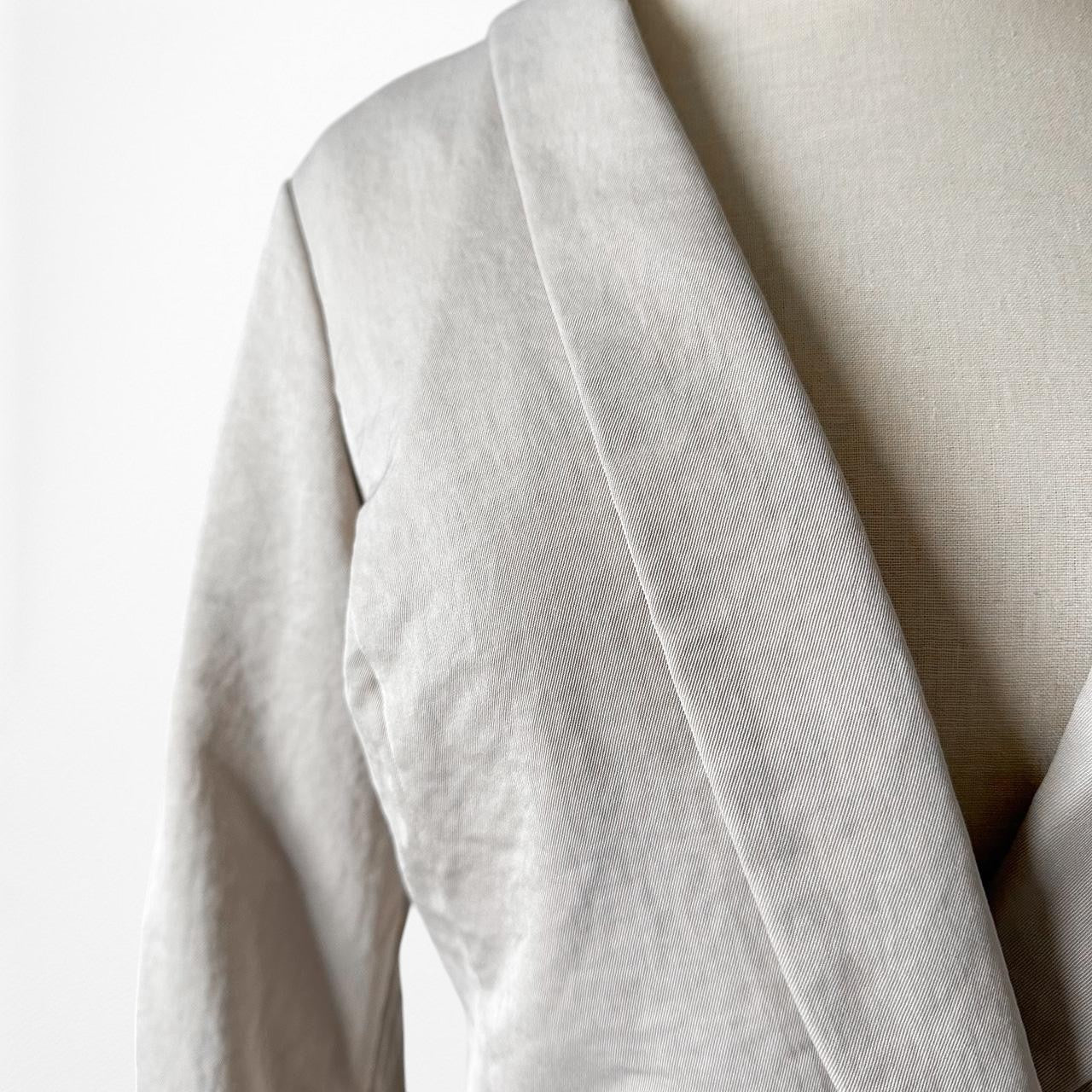 Vintage Y2K Brown Beige Button Front Cropped Blazer Jacket Size S