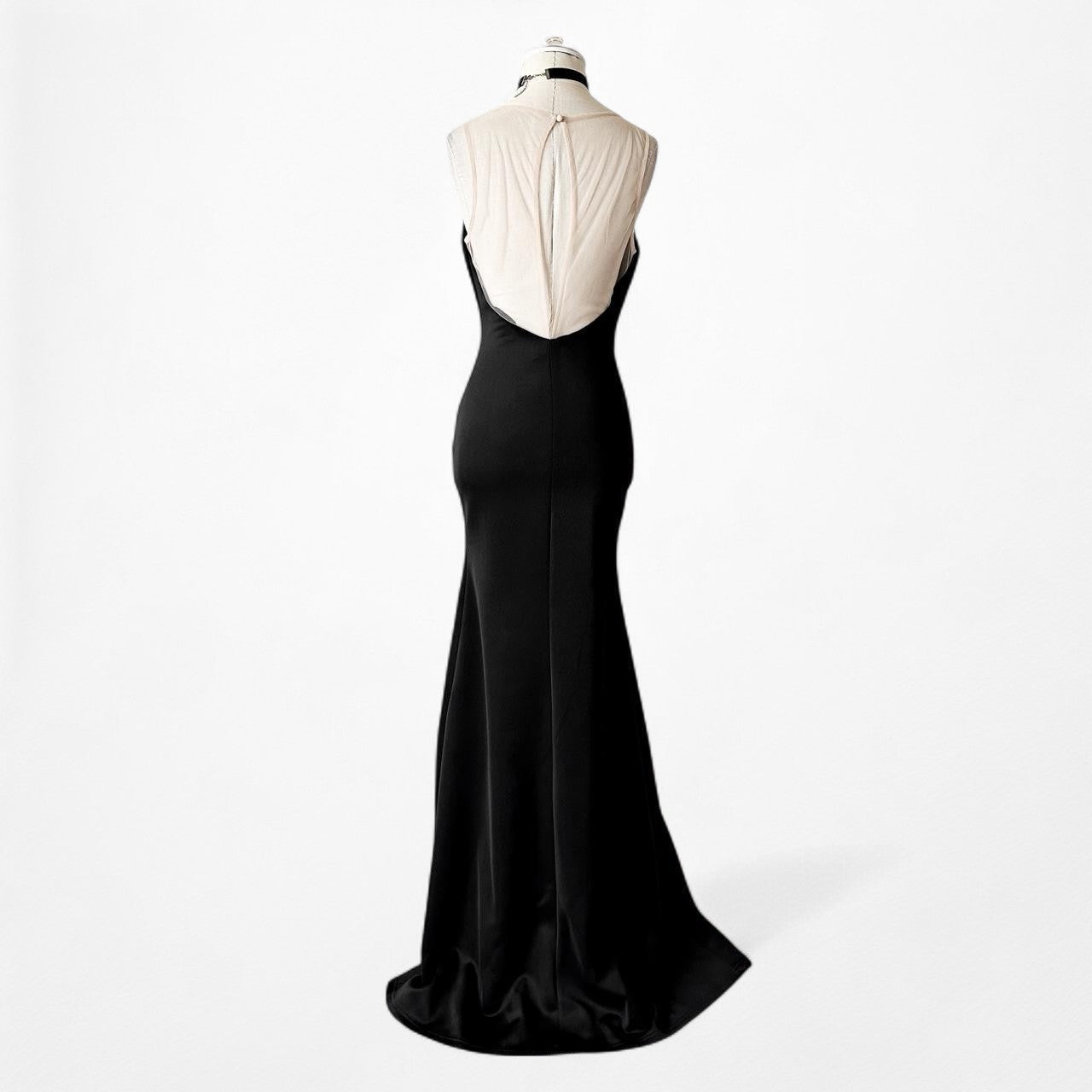 Black Bodycon Sleeveless V-Neck Formal Cocktail Prom Dress Size M
