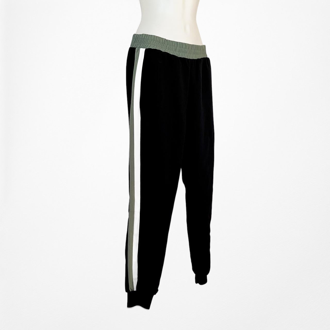 Zara Black Green Casual Sweatshirt Jogger Two Piece Track Suit Size XS