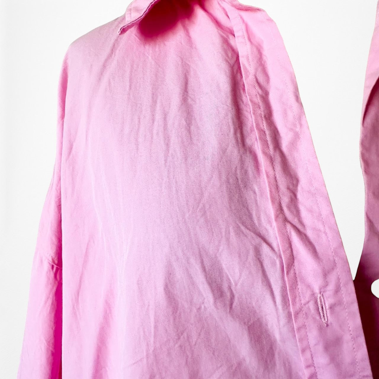Zara Baby Pink Button Down Oversized Shirt Size M