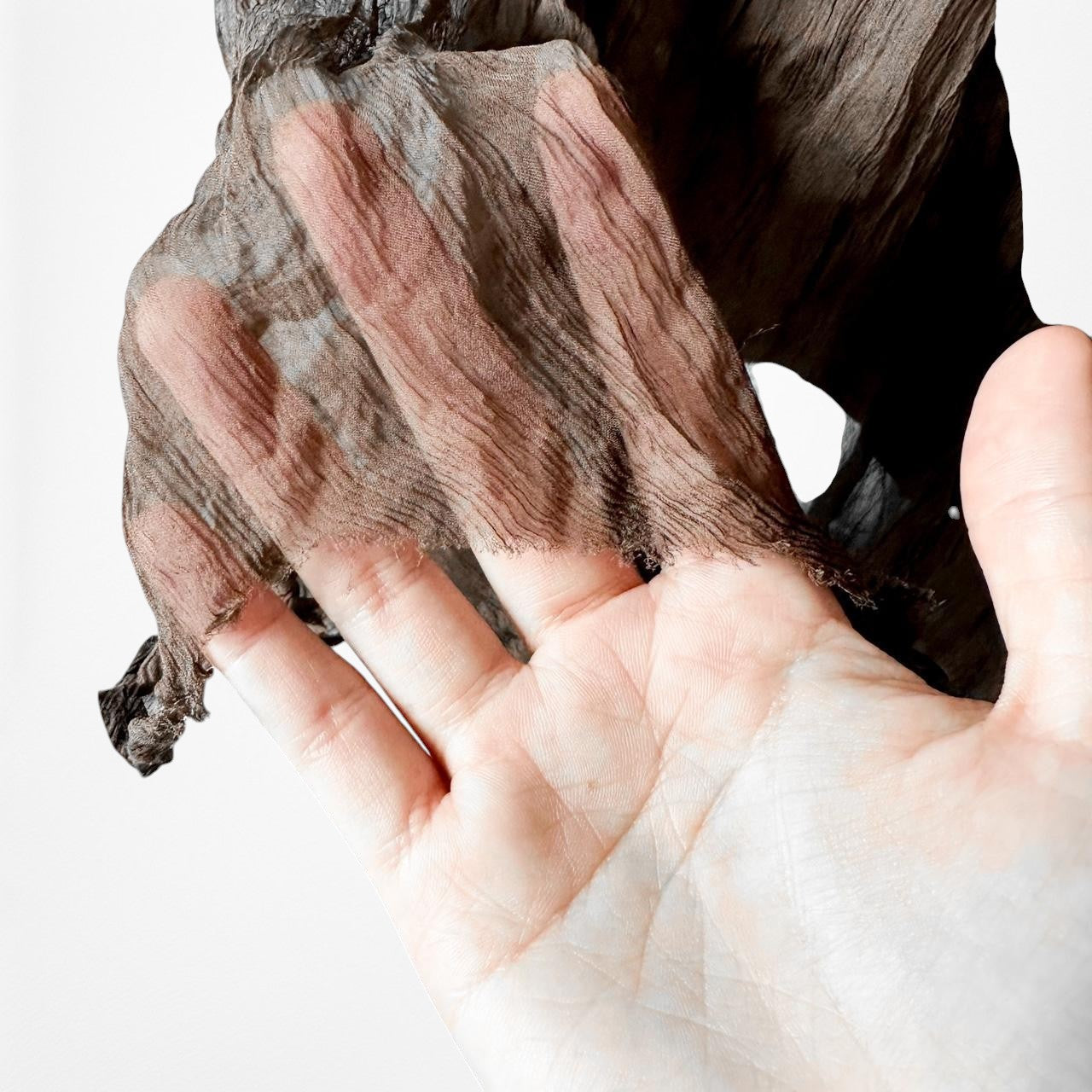 Vintage Brown Silk Beaded Fit Flared Maxi Prom Dress Size S