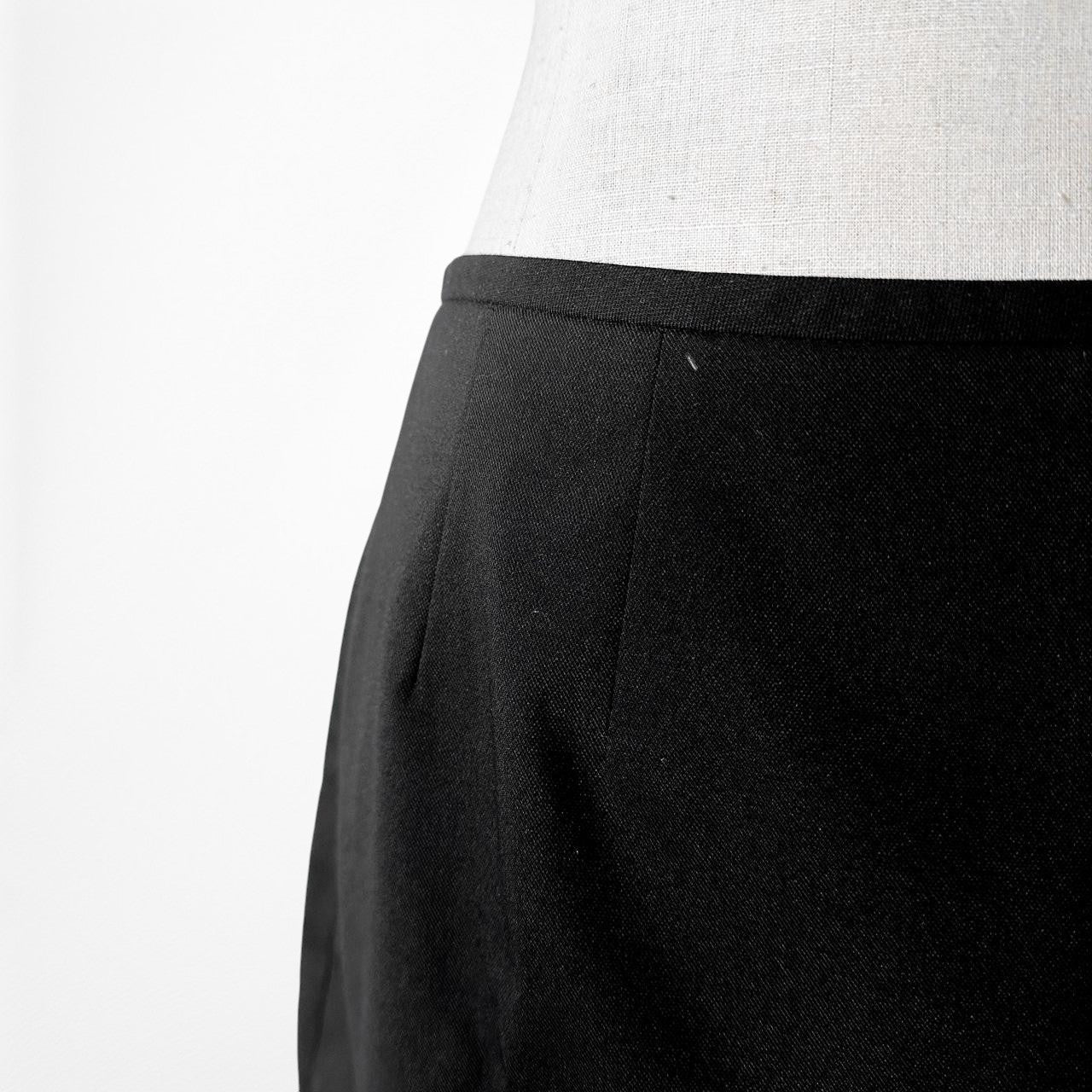Vintage Y2K Black Knee Length Bodycon Pencil Skirt Size M