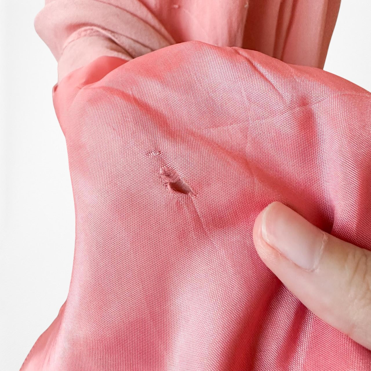 Vintage Pink Bodycon Silk Beaded Sequin Maxi Prom Dress Size XS/S