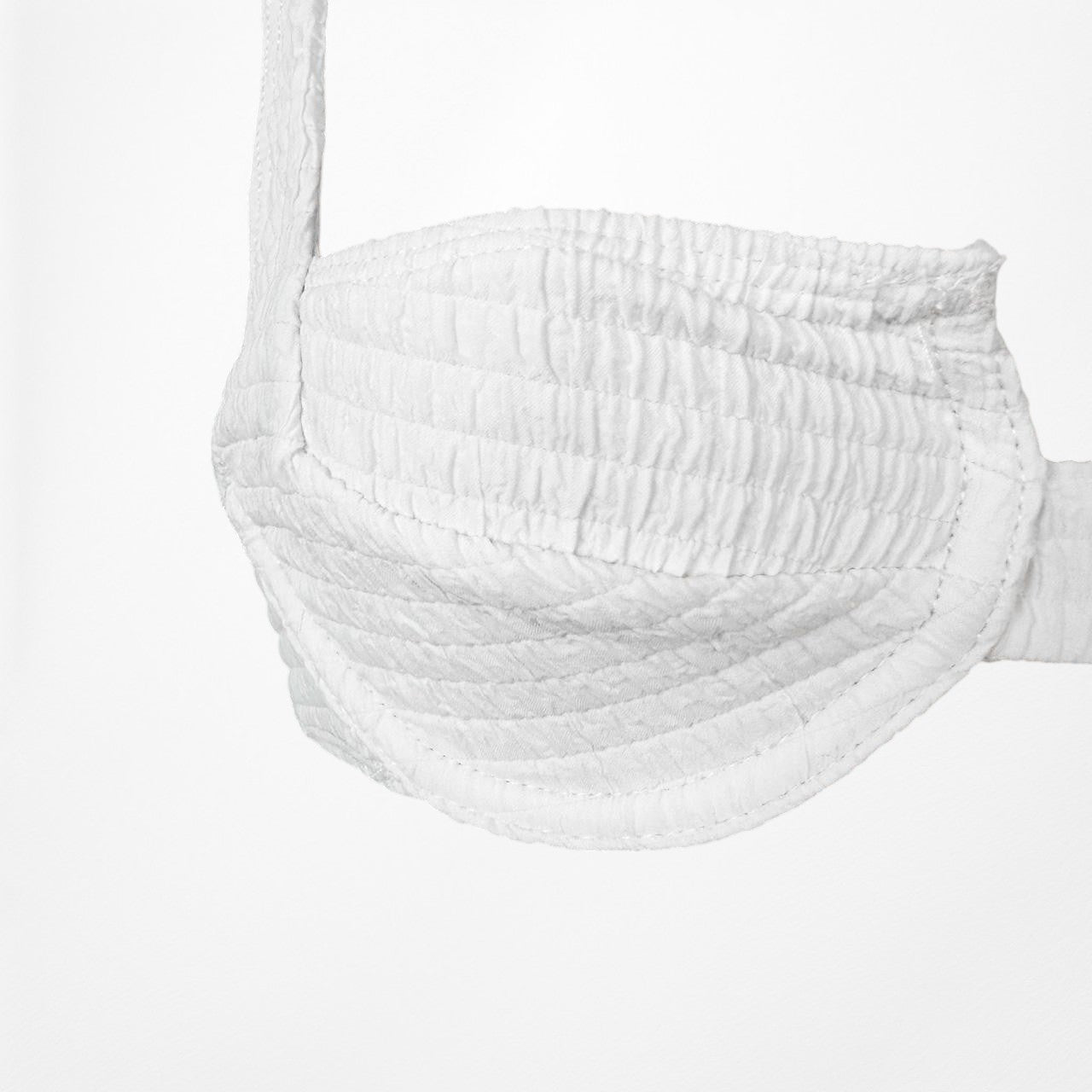 Nasty Gal Off White Cream Swimsuit Top Size S