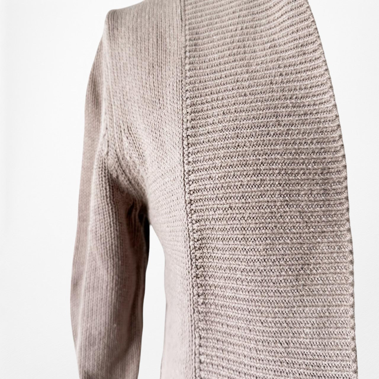 Ivanka Trump Brown Zipper Detail Open Knit Cardigan Sweater Size S