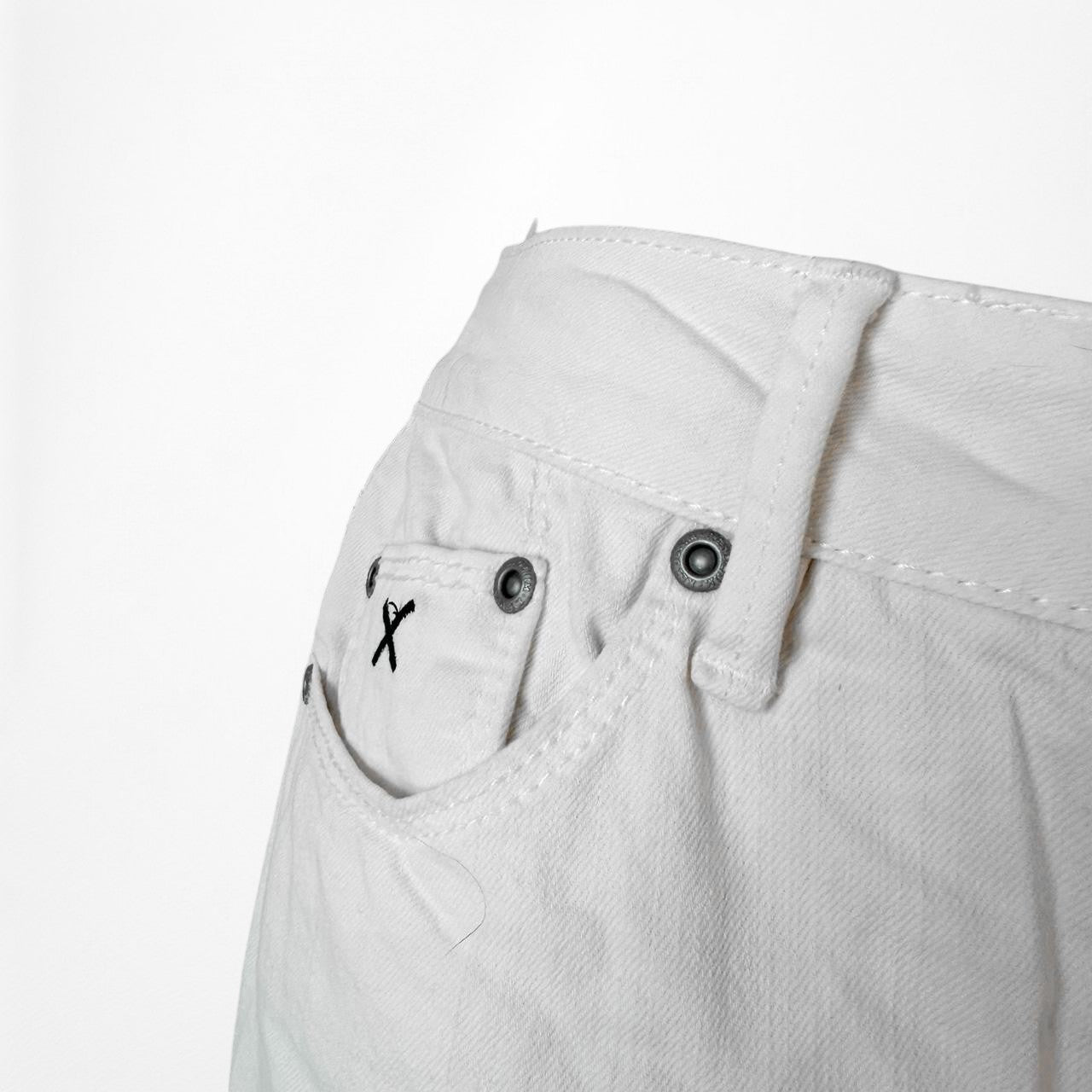 Res Denim Off White Distressed Destroyed Ripped Knees Skinny Jeans Size 24/S