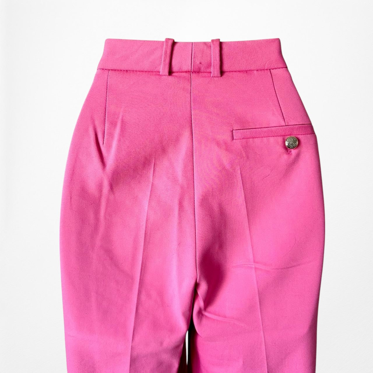 Zara Pink High Waisted Pink Straight Leg Pants Size XS/S
