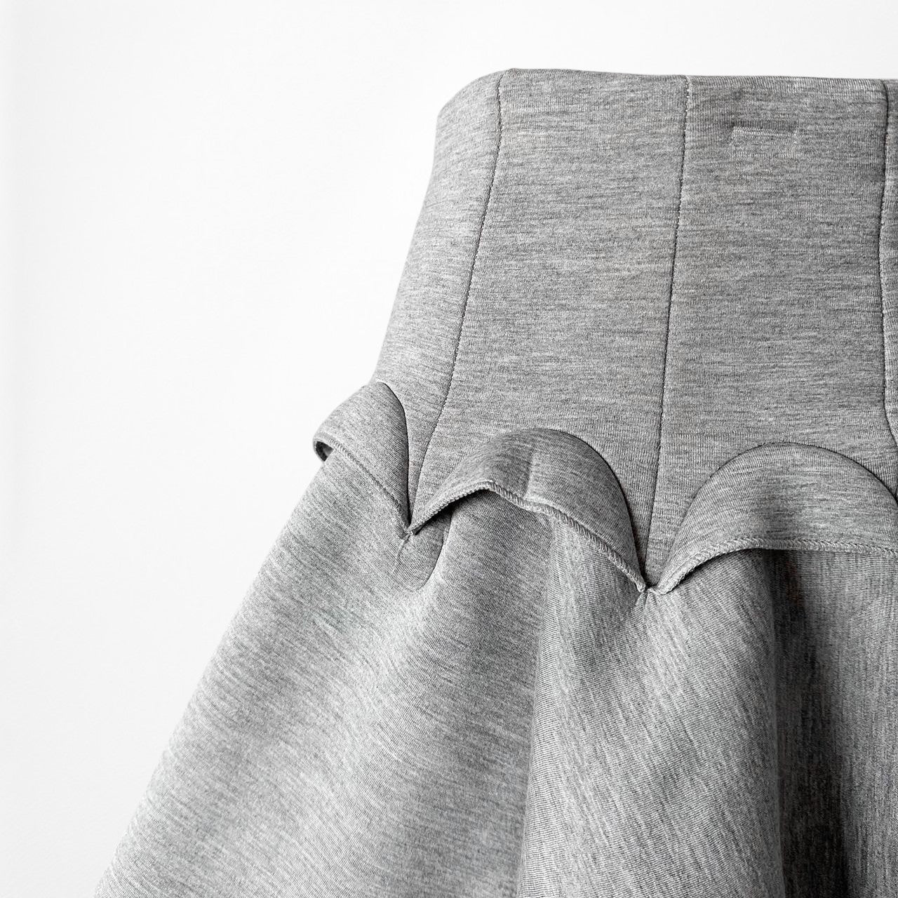 H&M Gray High Waisted Pleated Flared Skater Ruffle Mini Skirt Size XS/S