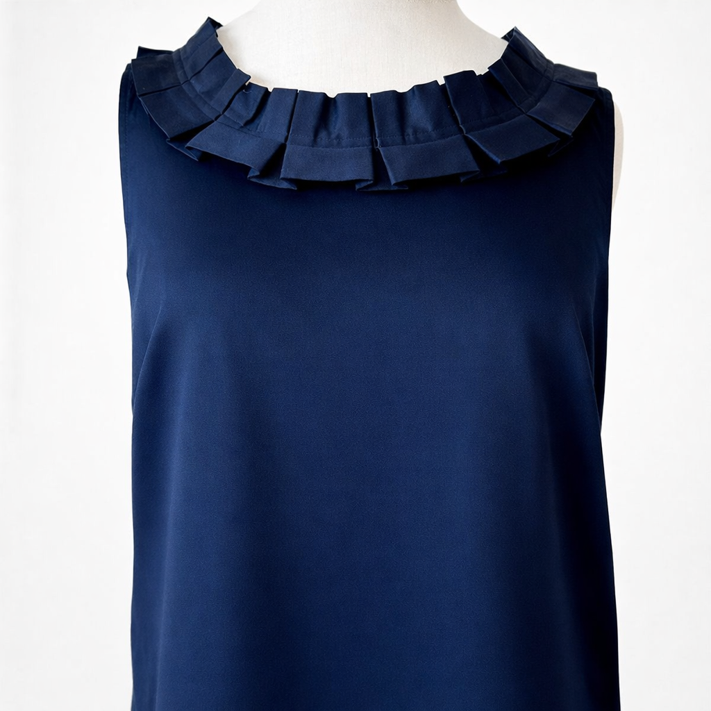 Vintage Y2K Blue Shift Sheath Mini Cocktail Party Dress Size 6P/M