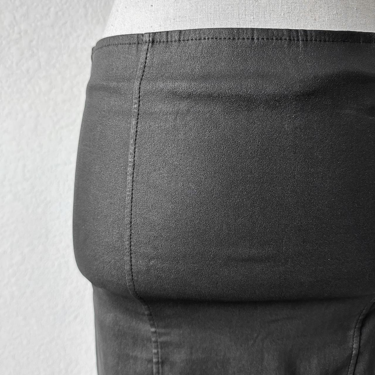 Fashion Nova Black Faux Leather Look Knee Length Pencil Bodycon Skirt Size XS/S