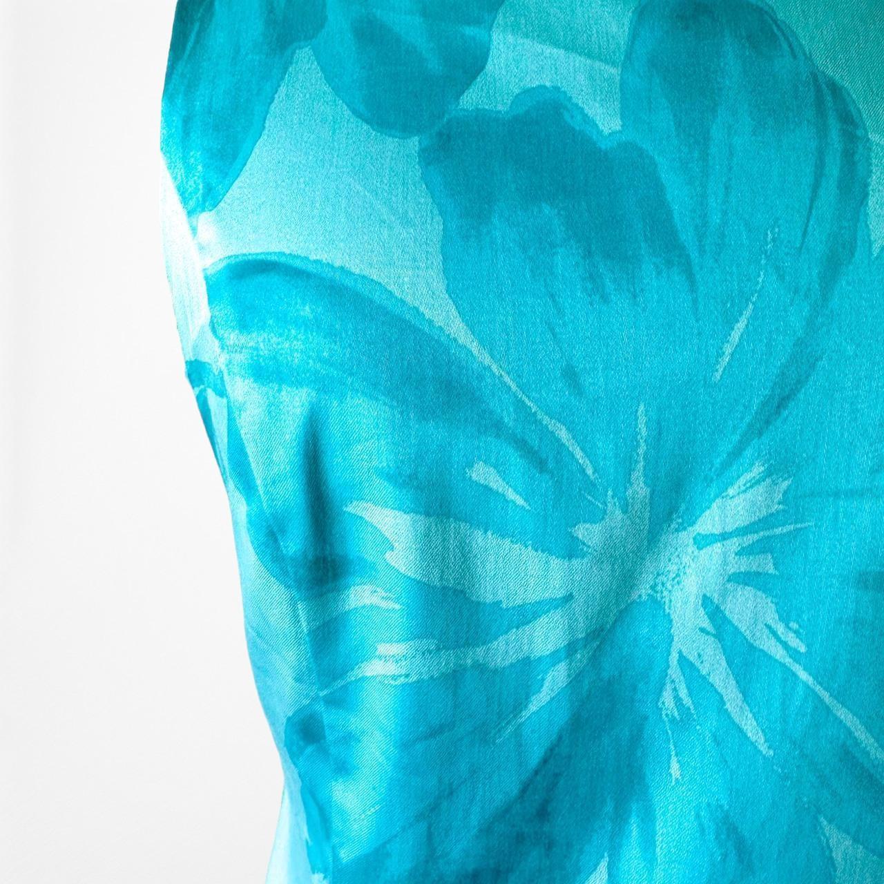 Jones Studio Blue Floral Bodycon Knee Length Cocktail Sundress Dress Size 4/M