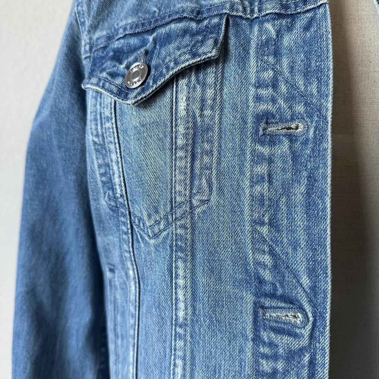 Vintage Y2K Medium Wash Button Down Denim Jean Jacket Coat Size S