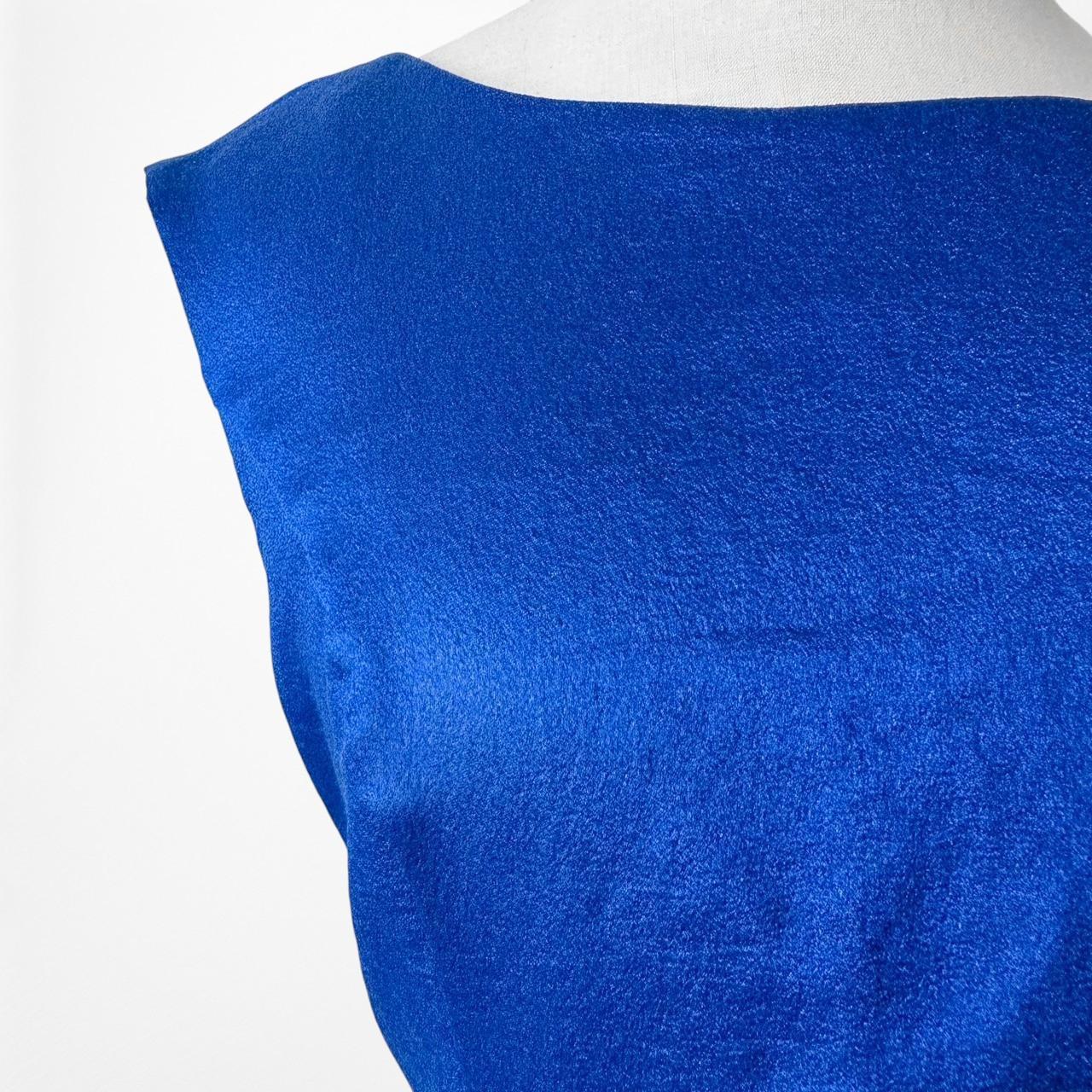Ellen Tracy Blue Cocktail Knee Length Bodycon Dress Size 4/M
