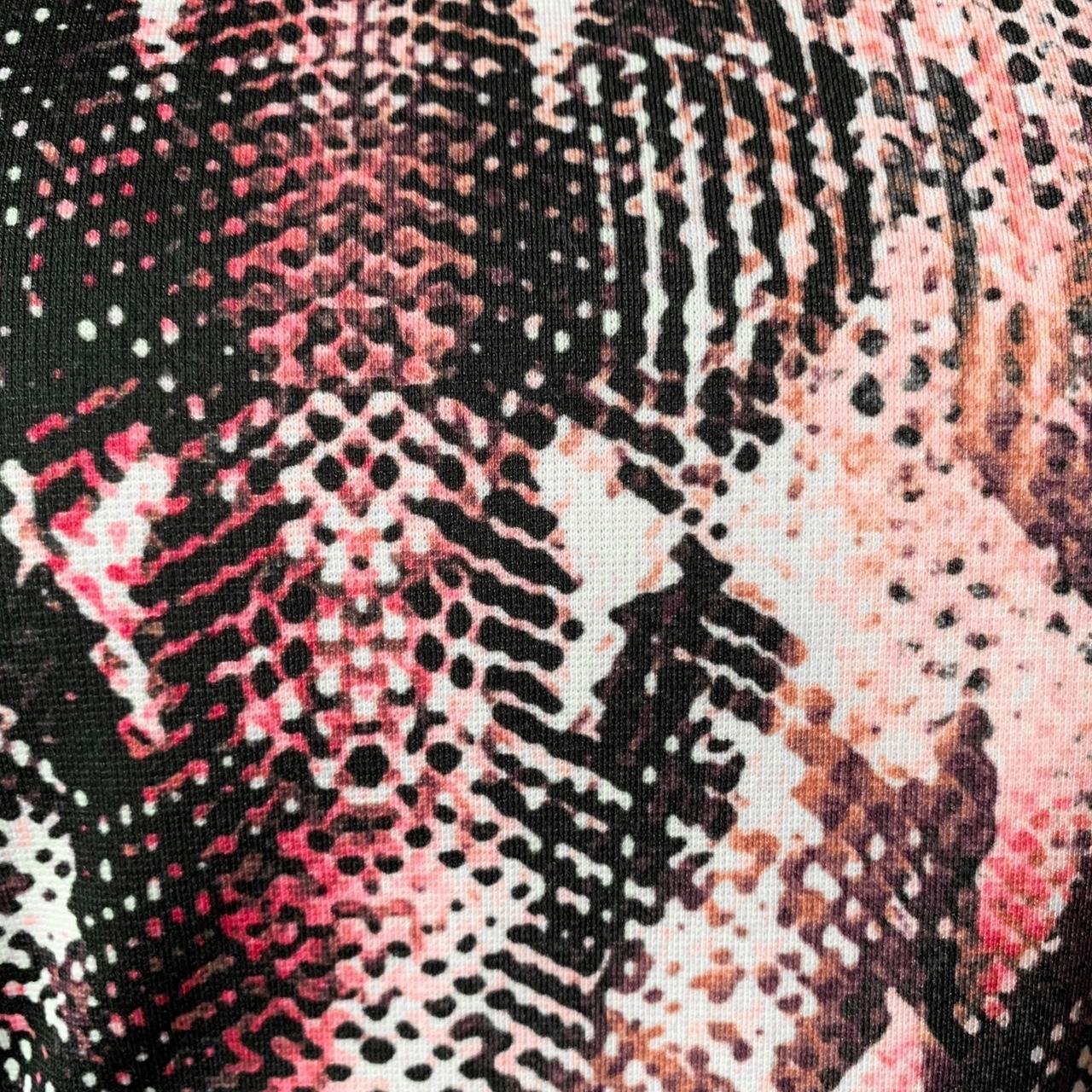 Jennifer Lopez Pink Black Knit Knee Length Bodycon Cocktail Dress Size 6/M