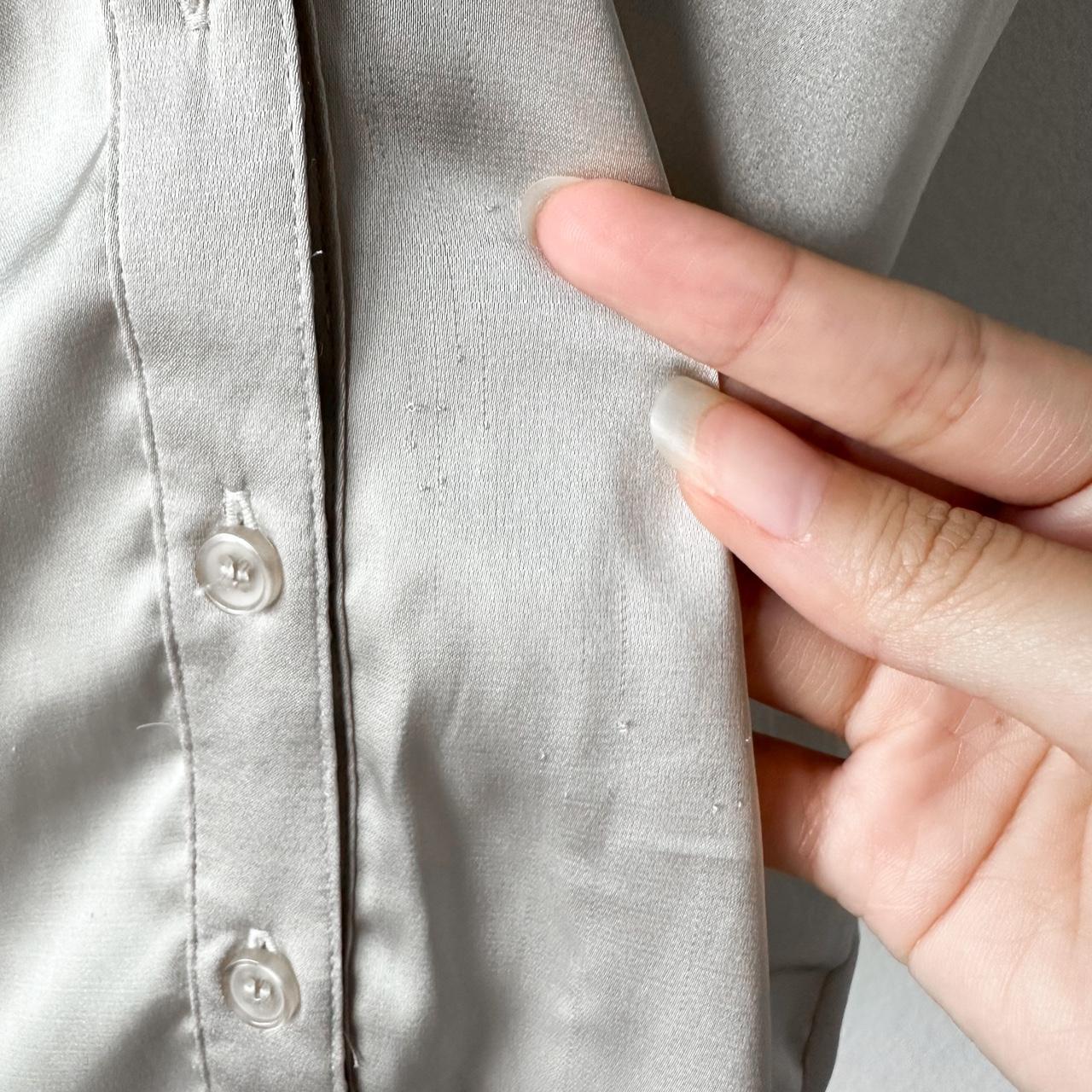 Vintage Y2K Gold Silver Ruffle Button Down Tank Top Blouse Size S