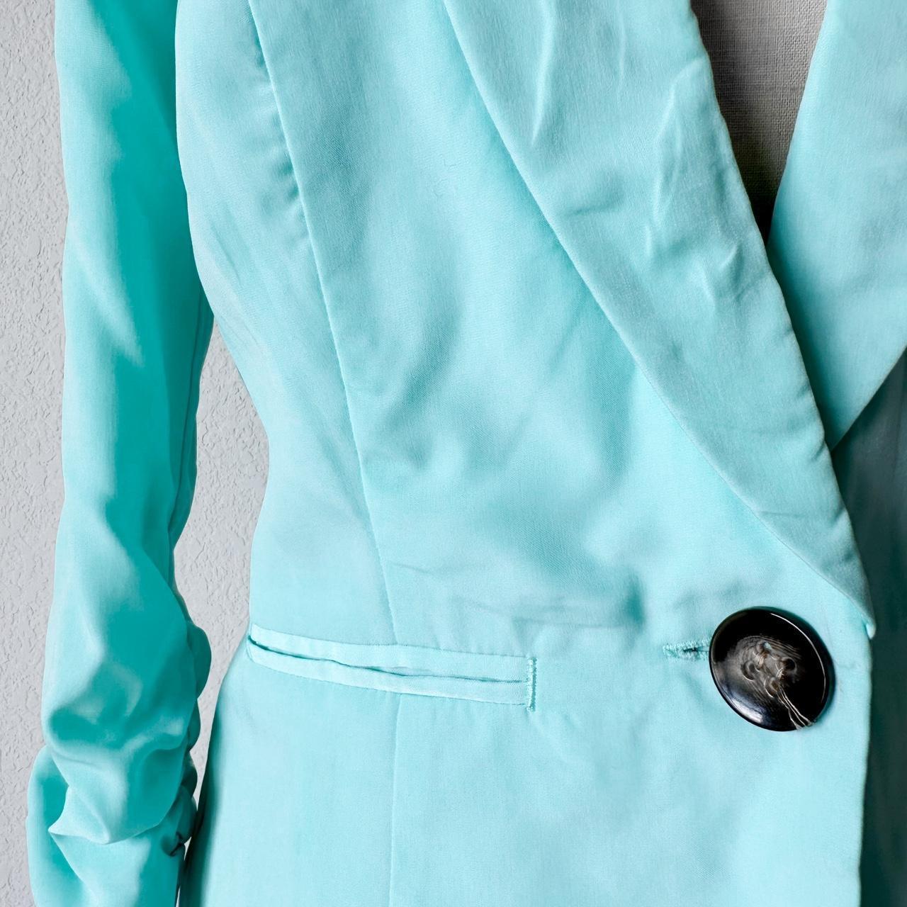 Vintage Y2K Blue Colored Pastel Blazer Jacket Coat Size XS
