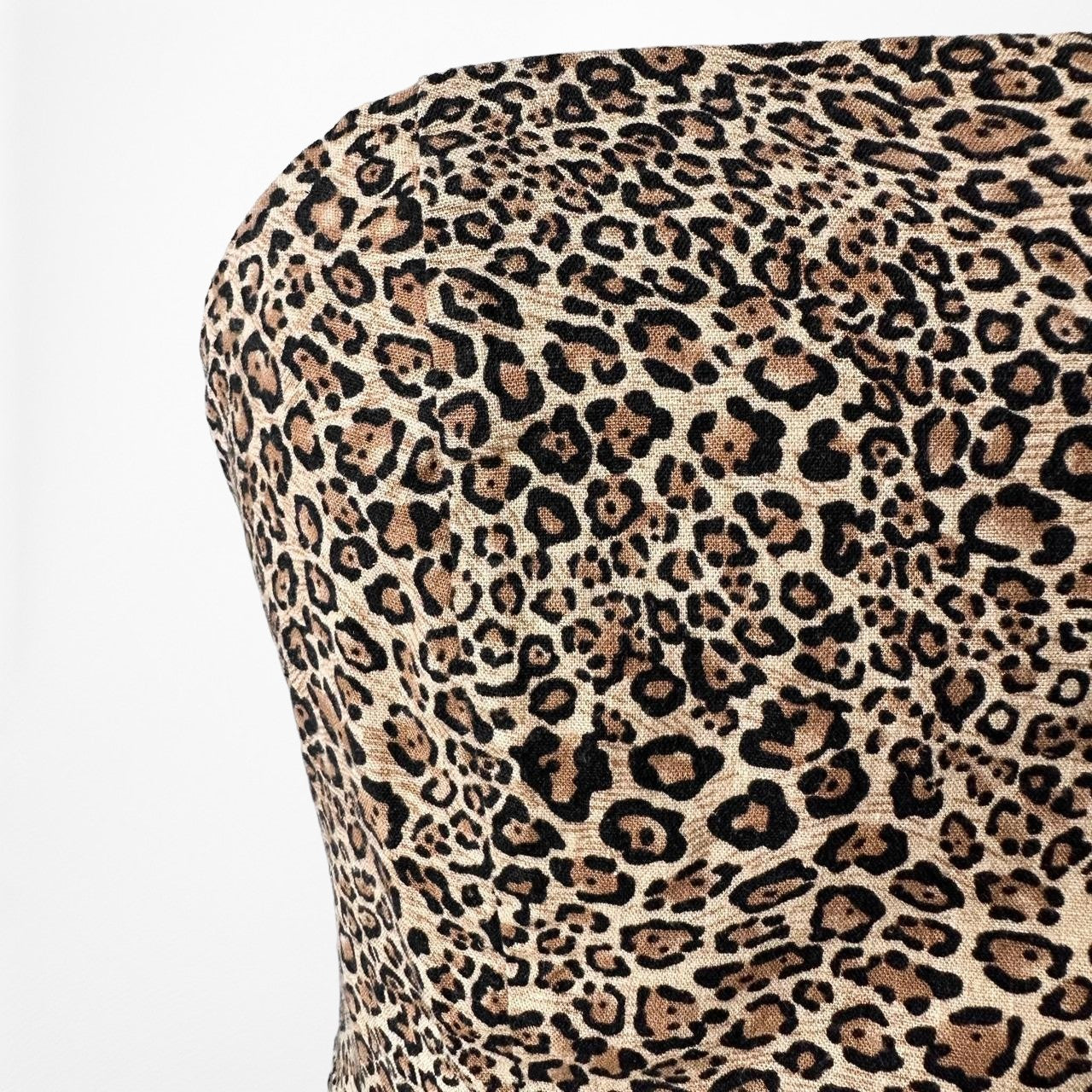Vintage Y2K Brown Animal Leopard Mini Bodycon Dress Size 0/S