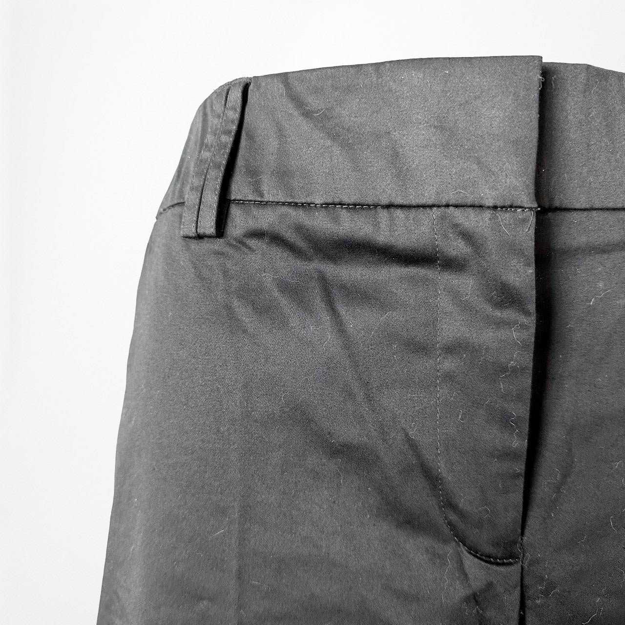 Ann Taylor Black Petite Tapered Mid Rise Cropped Pants Trousers Size 6/M