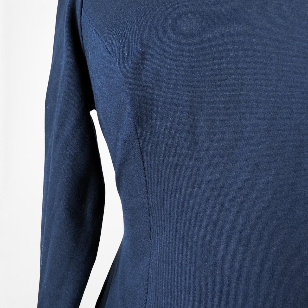 Talbots Blue 3/4 Sleeve Knit Mini Fitted Bodycon Casual Dress Size 2P/M