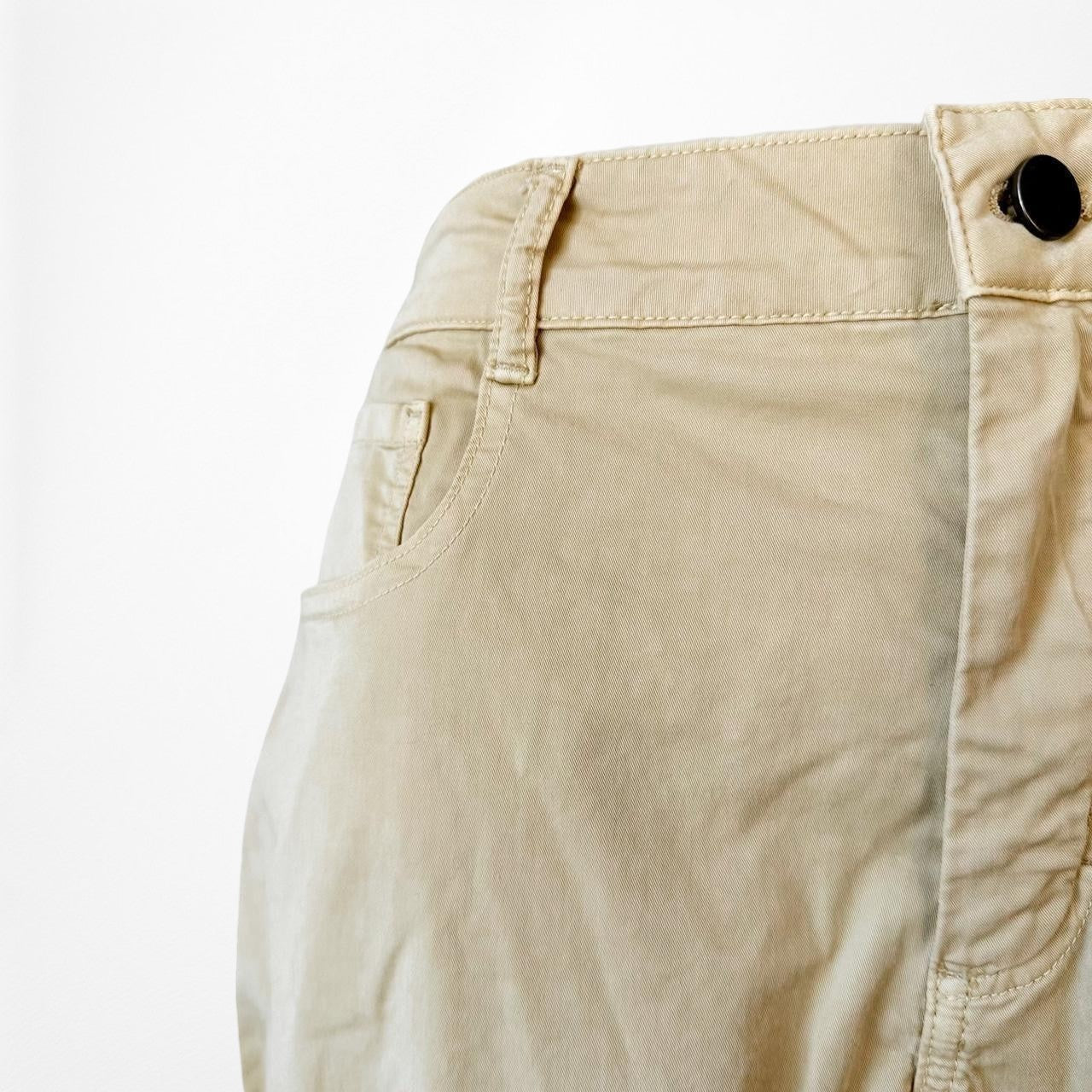 Mango Yellow Casual Bermuda Shorts Size 32