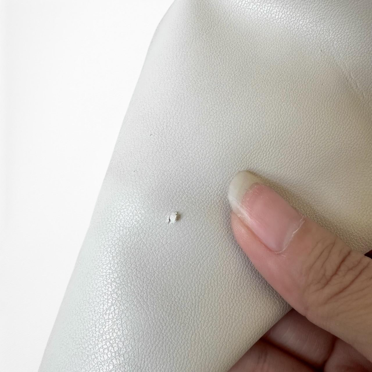 Zara Beige Off White Faux Leather High Waisted Mom Fit Tapered Pants Size S/M