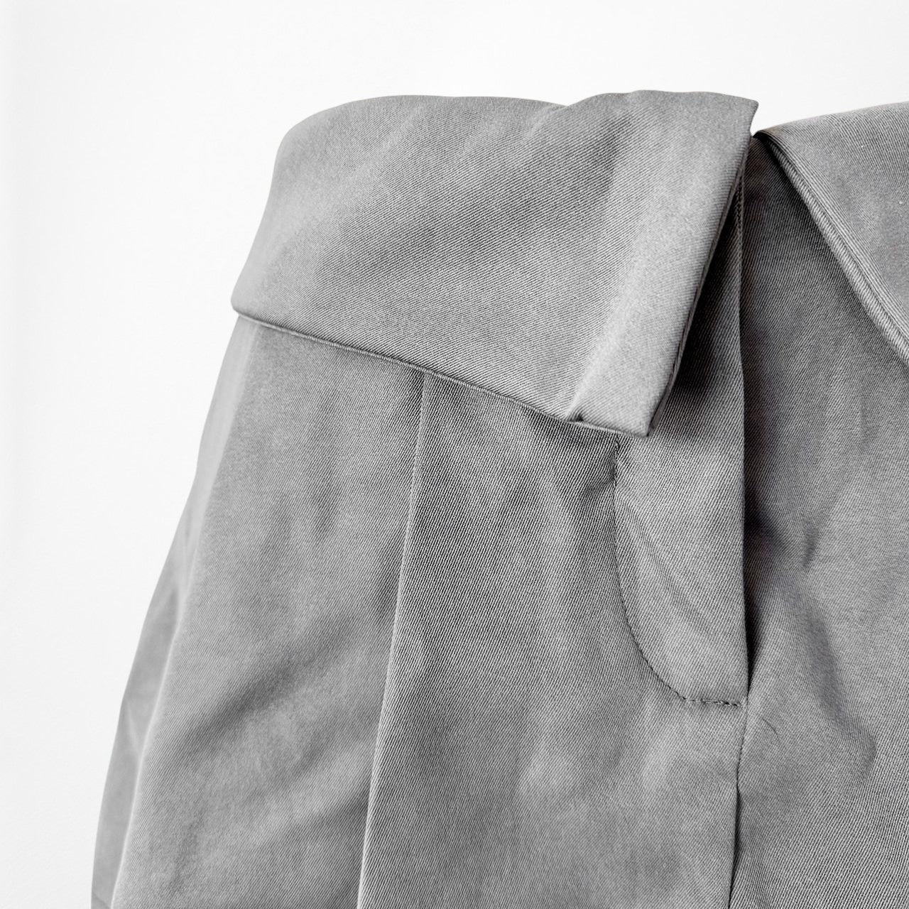 Gray Mid Rise Pleated Flared Skater Mini Skirt Skort Size S