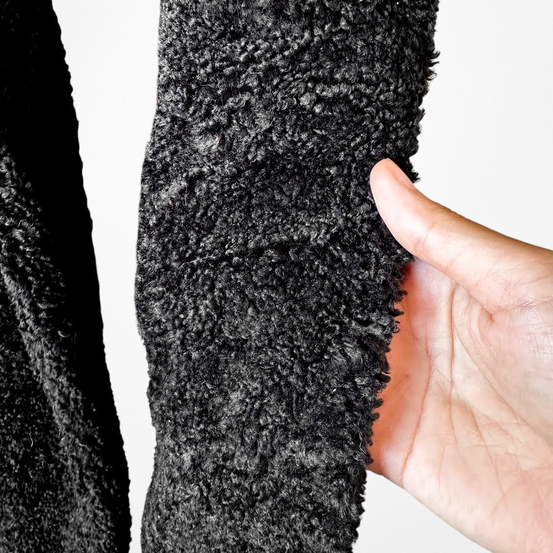 Vintage Y2K Black Faux Fur Oversized Fit Teddy Style Coat Jacket Size S