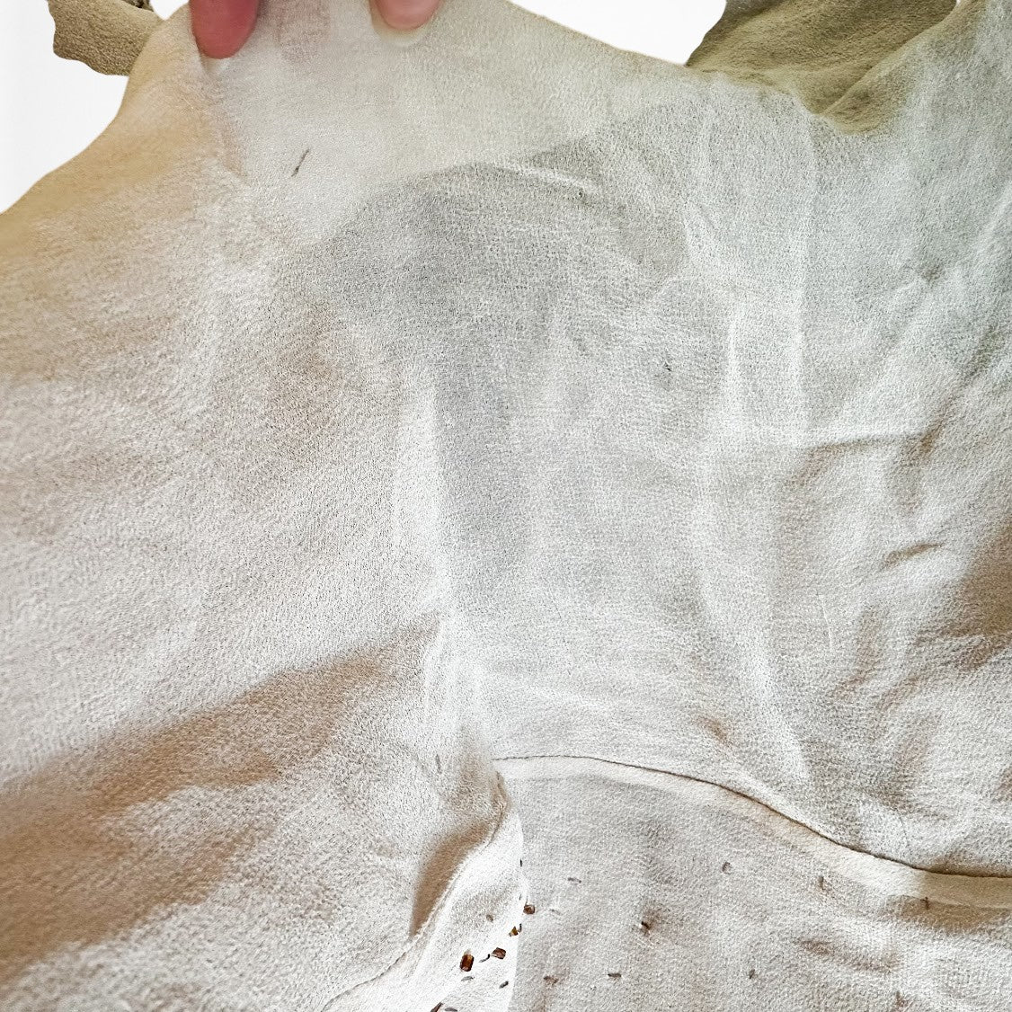 Vintage Y2K Brown Ombre Beaded Strapless Silk Bodycon Maxi Prom Dress Size XS/S