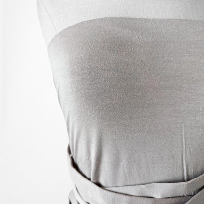 Fashion Nova Beige Nude Strapless Knit Bodycon Knee Length Dress Size S/M