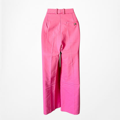 Zara Pink High Waisted Pink Straight Leg Pants Size XS/S
