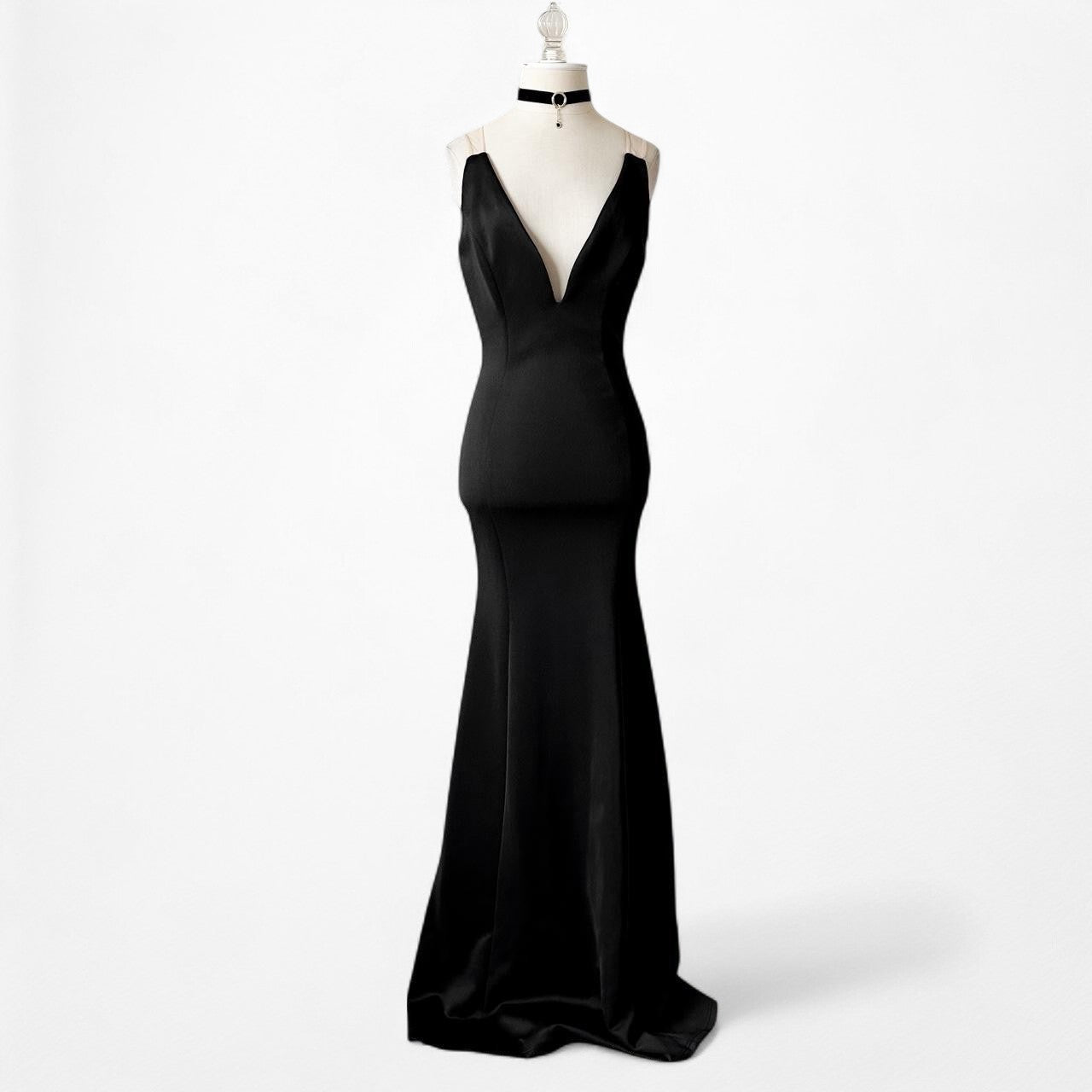 Windsor Black Bodycon Sleeveless V-Neck Formal Cocktail Prom Dress Size M