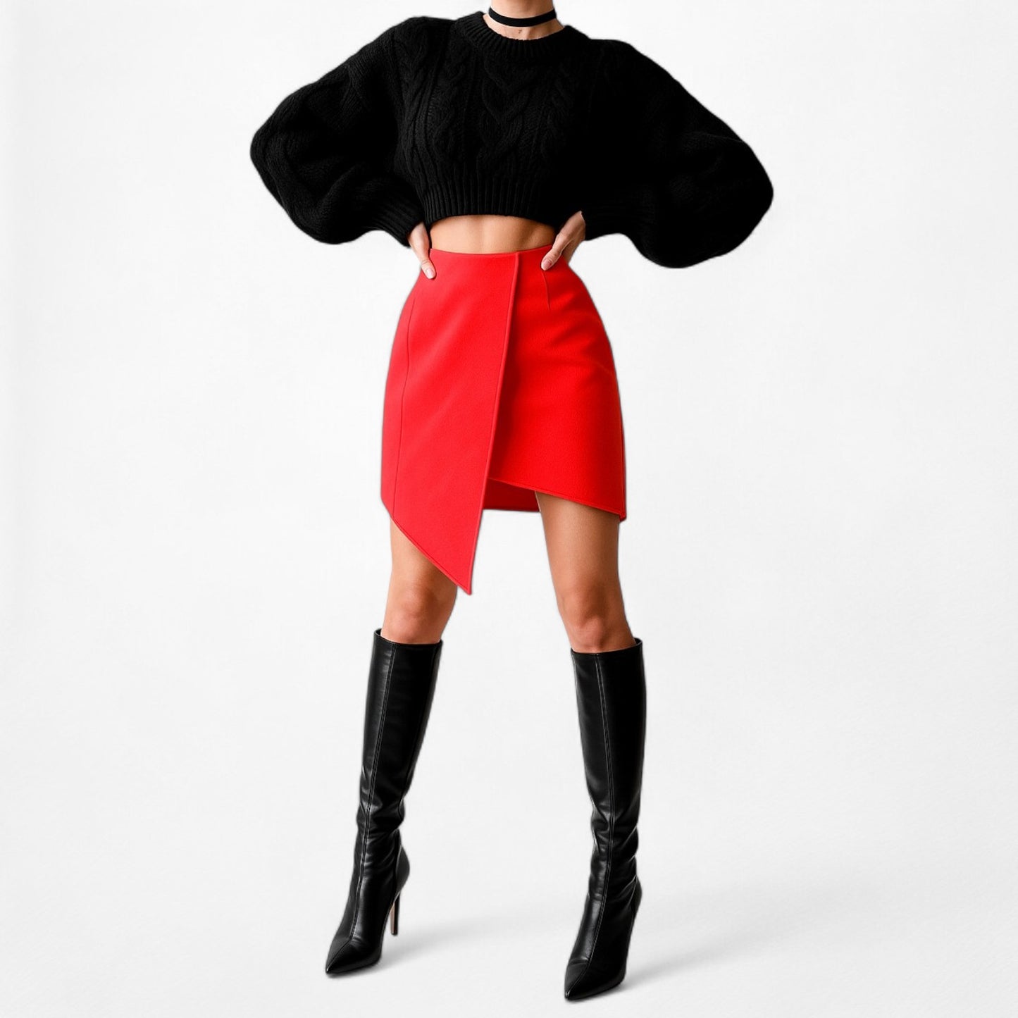 Finders Keepers Neon Pink High Waisted Asymmetric Mini Bodycon Skirt Size XS/S