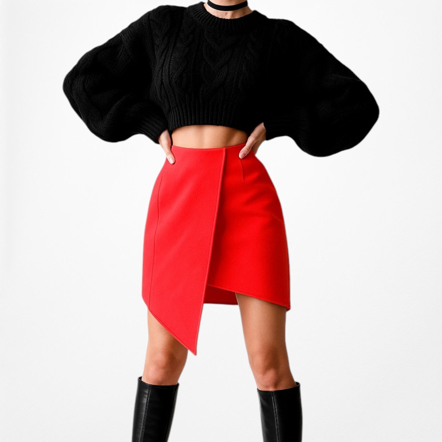 Finders Keepers Neon Pink High Waisted Asymmetric Mini Bodycon Skirt Size XS/S