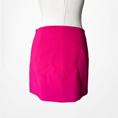 Mango Pink Bodycon Pencil Side Slit Mini Skirt Size XS/S
