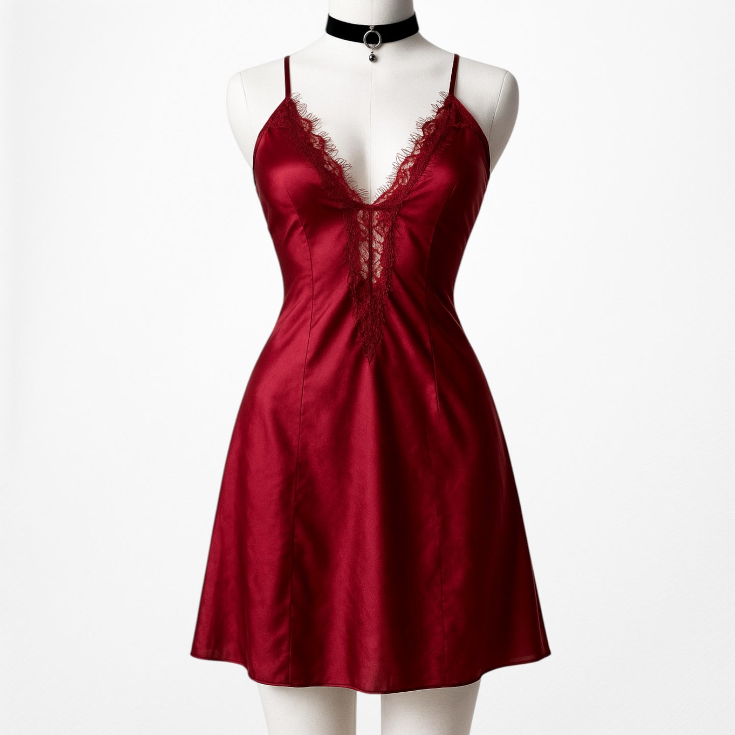 Missguided Burgundy Red Lace Up Pullover Babydoll Mini Lingerie Dress Size S