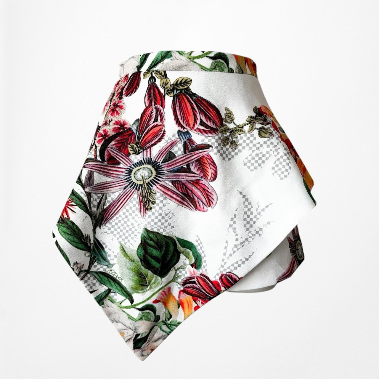 Peppermayo White Floral High Waisted Asymmetric Skort Short Skirt Size XS