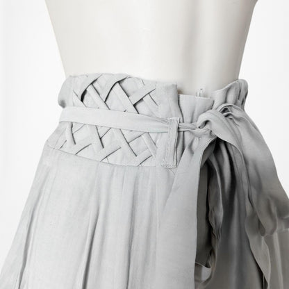 Vintage Y2K Gray High Waisted Paperbag Style Waist Tie Casual Shorts Size XS/S