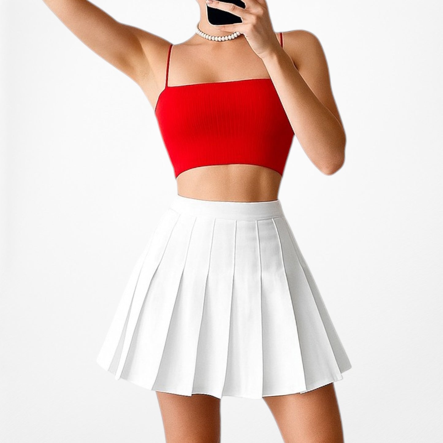 Urban Outfitters Red Ribbed Knit Fitted Tank Cami Crop Top Size S