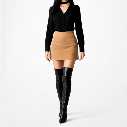 H&M Black V-Neck Long Sleeve Top Blouse Size 2/XS