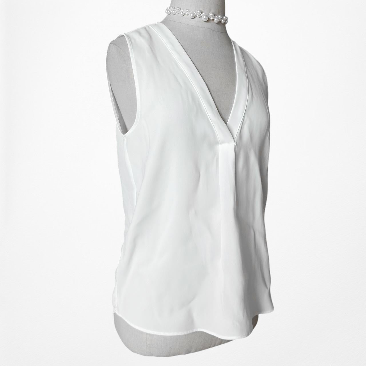 Zara Off White V-Neck Sleeveless Tank Top Size XS/S