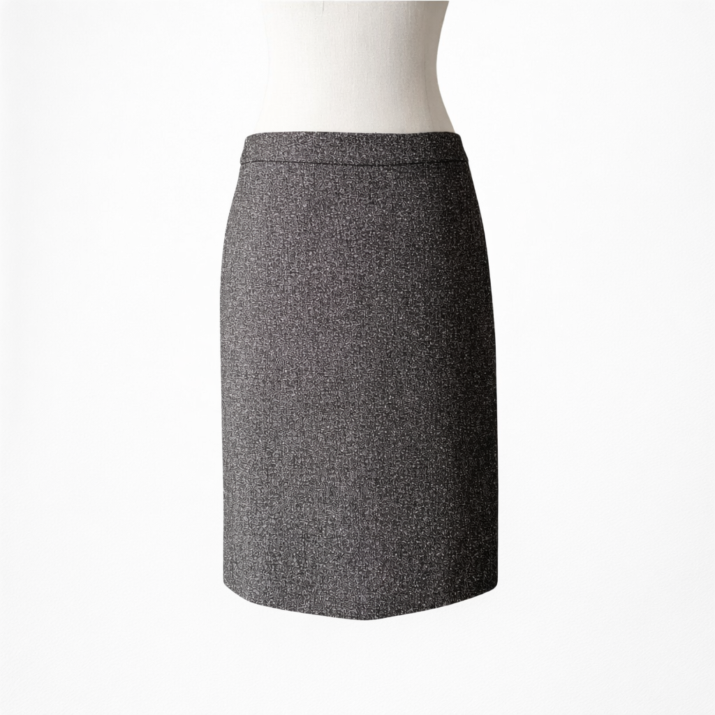 Vintage Y2K Dark Brown Knee Length Bodycon Straight Pencil Skirt Size S/M