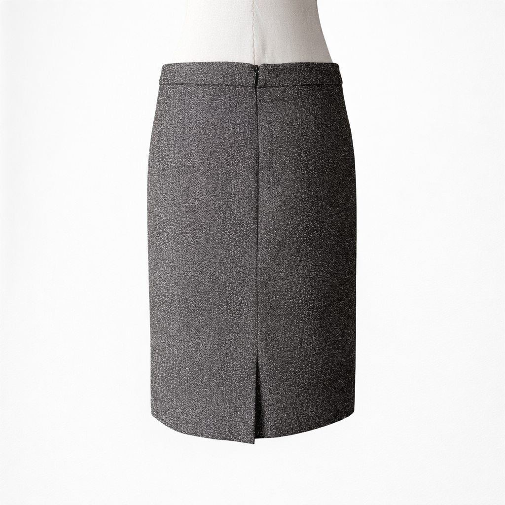 Vintage Y2K Dark Brown Knee Length Bodycon Straight Pencil Skirt Size S/M