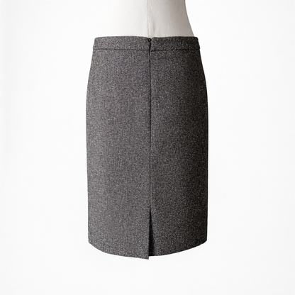 Vintage Y2K Dark Brown Knee Length Bodycon Straight Pencil Skirt Size S/M