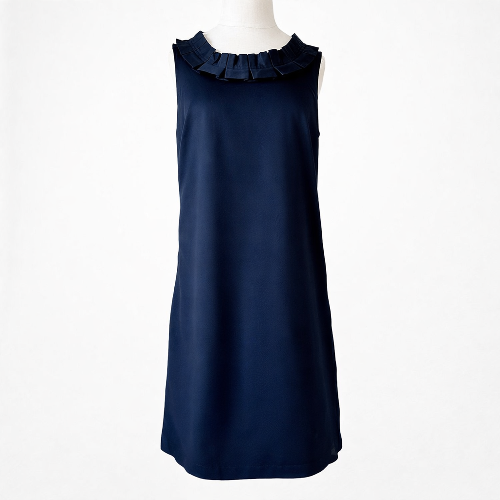 Vintage Y2K Blue Shift Sheath Mini Cocktail Party Dress Size 6P/M