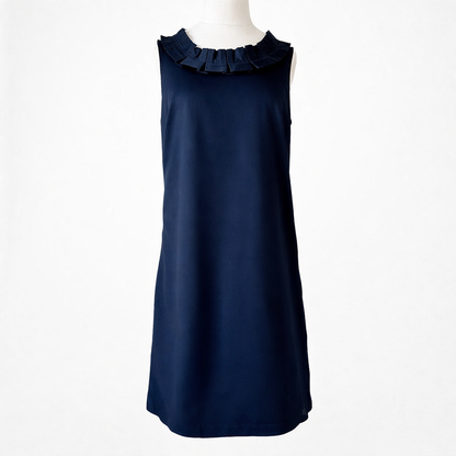 Vintage Y2K Blue Shift Sheath Mini Cocktail Party Dress Size 6P/M