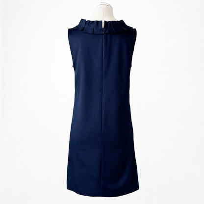 Vintage Y2K Blue Shift Sheath Mini Cocktail Party Dress Size 6P/M