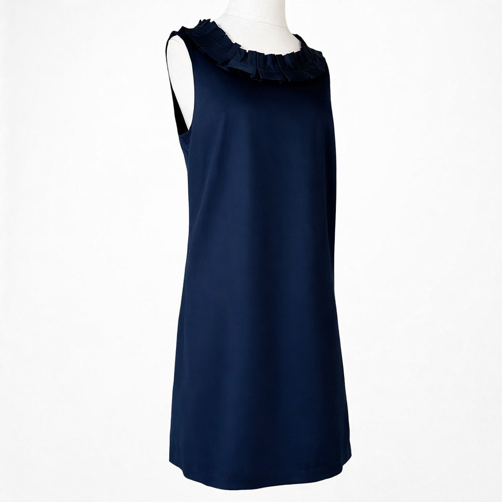 Vintage Y2K Blue Shift Sheath Mini Cocktail Party Dress Size 6P/M