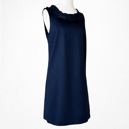Vintage Y2K Blue Shift Sheath Mini Cocktail Party Dress Size 6P/M