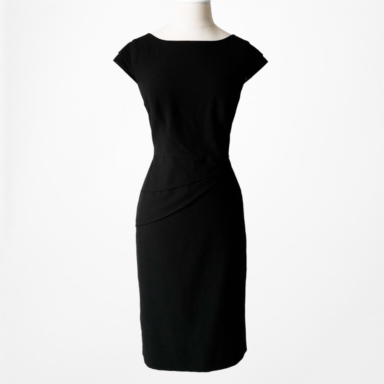 Kasper Black Sleeveless Knee Length Bodycon Cocktail Dress Size M